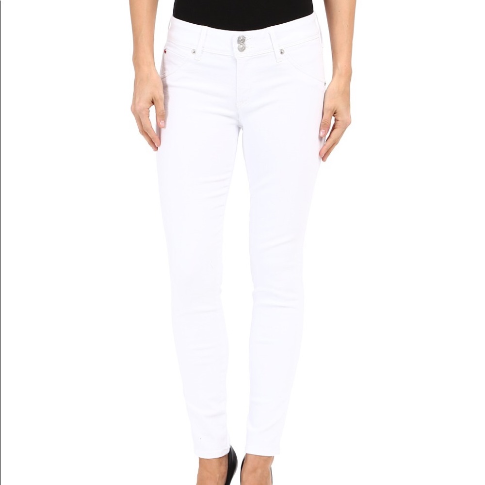 Hudson brand size 27 mid-rise white jeans